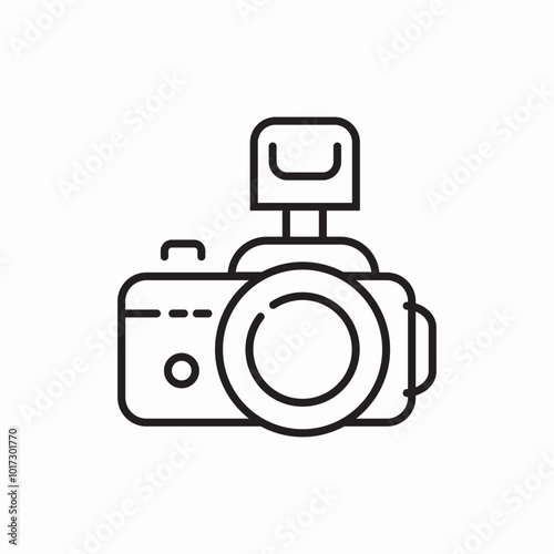 photo camera icon sign vector
