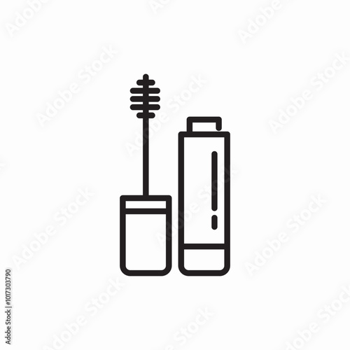 mascara make up icon sign vector