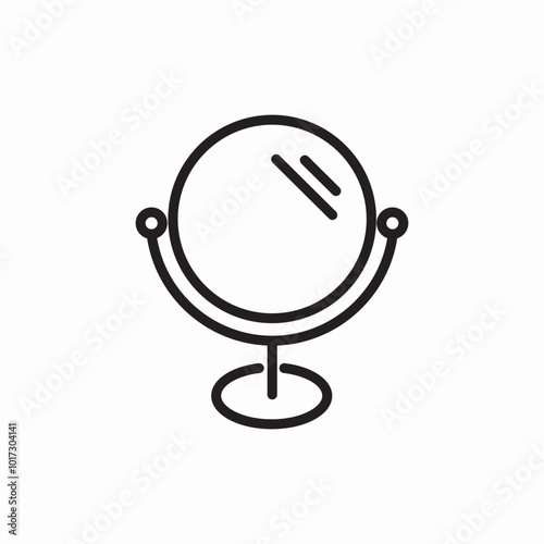 mirror stand icon sign vector
