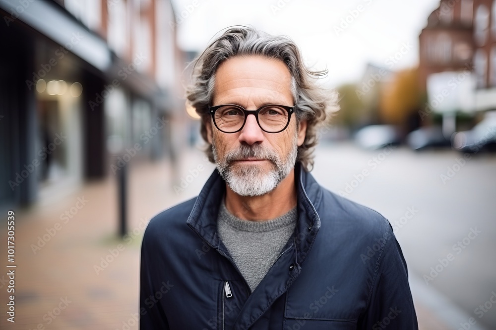 Portrait of a handsome senior man with eyeglasses on the street Portrait of a handsome senior man with eyeglasses on the street