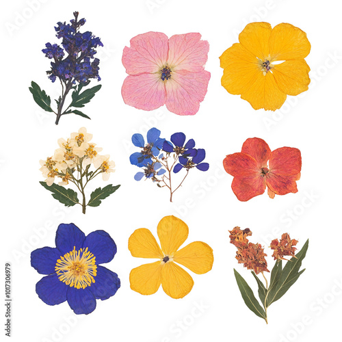 Beautiful Collection of Dried Flowers in Vibrant Colors