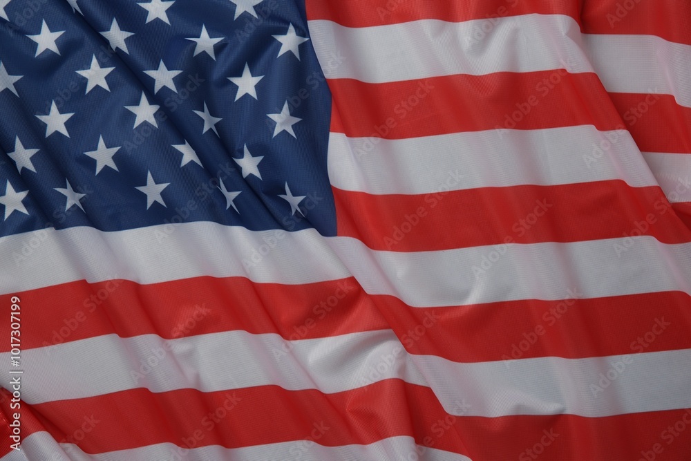 Obraz premium Flag of USA as background, top view