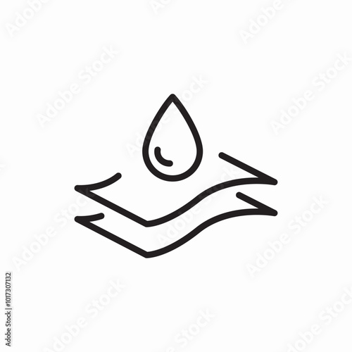 water resistant icon sign vector