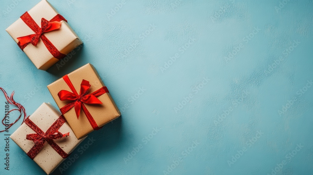 Gift box for holiday closeup view Gift box for holiday closeup view