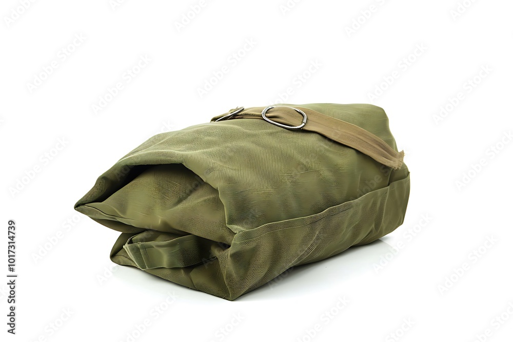 soldier green bag on white isolated background soldier green bag on white isolated background