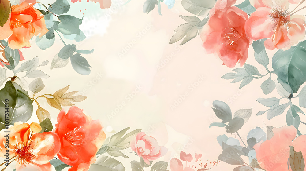Obraz premium Floral Frame Background