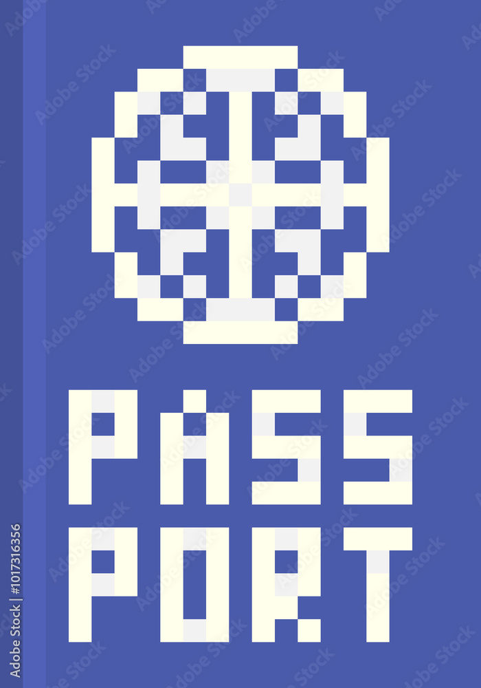 Passport Pixel Art Illustration Passport Pixel Art Illustration