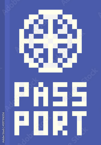 Passport Pixel Art Illustration