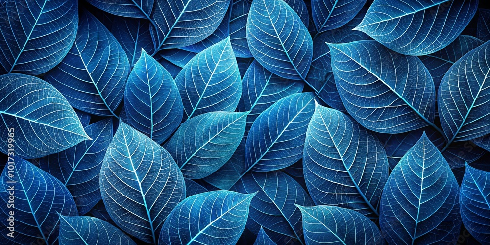 A Symphony of Azure Veins A Close-Up View of Delicate, Interwoven Leaf Structures in a Vibrant Shade of Blue A Symphony of Azure Veins A Close-Up View of Delicate, Interwoven Leaf Structures in a Vibrant Shade of Blue