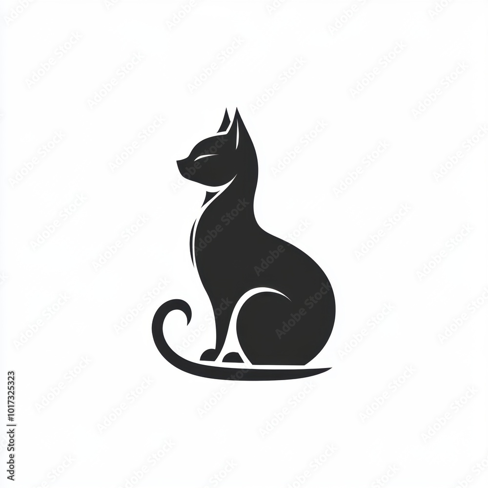 Black cat. Halloween decoration element. Black cat. Halloween decoration element.