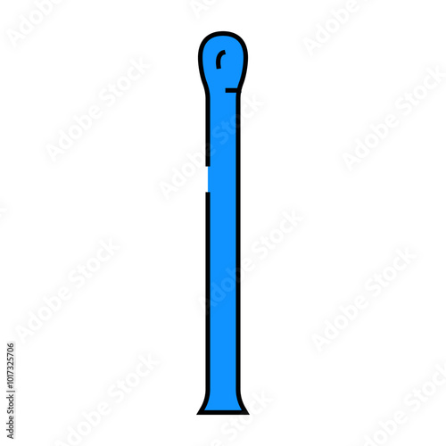 glass stirring rod chemical glassware lab line icon vector. glass stirring rod chemical glassware lab sign. isolated symbol illustration