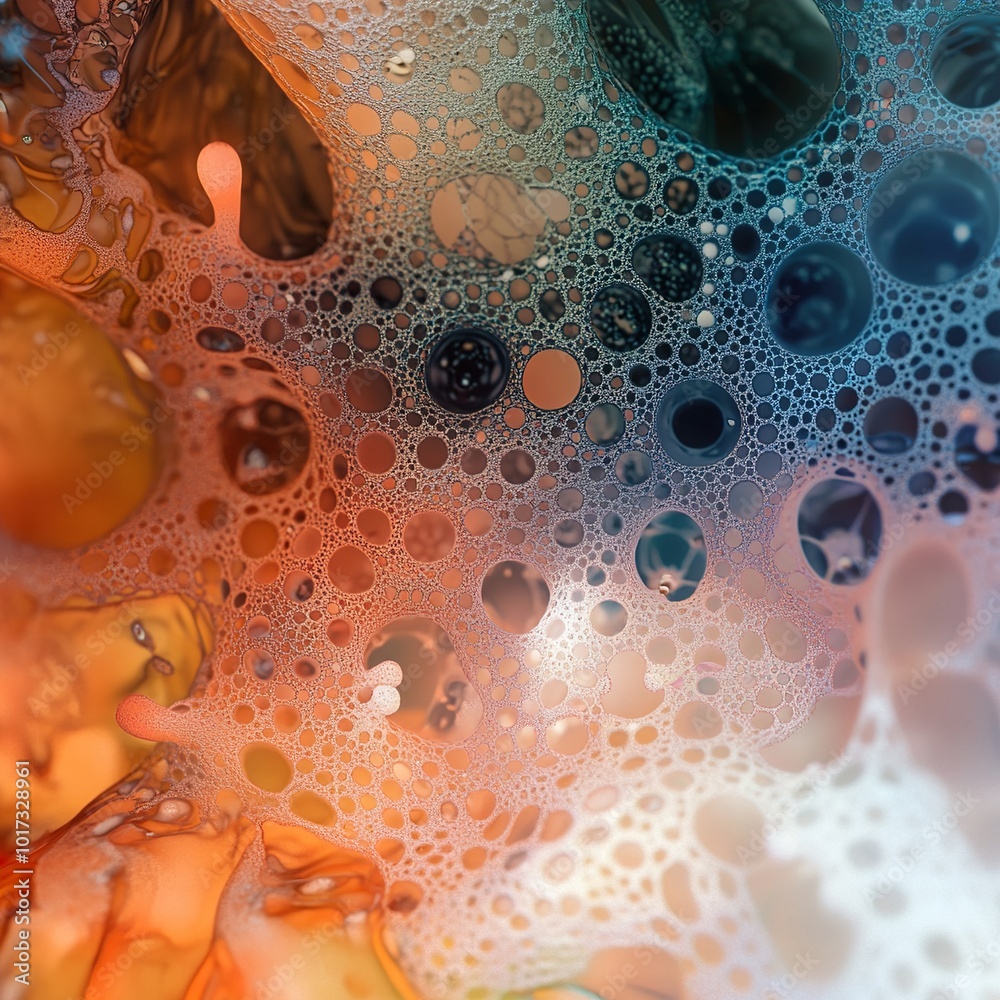 Abstract Macro Photography of Bubbles and Foam Abstract Macro Photography of Bubbles and Foam