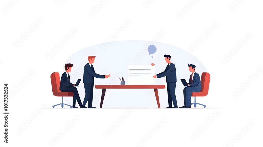 of two businesspeople shaking hands over a contract or agreement on a desk or table in an office setting representing a successful business deal or partnership