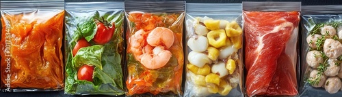 Innovative food preservation methods using advanced technology, including vacuumsealed and freezedried products photo