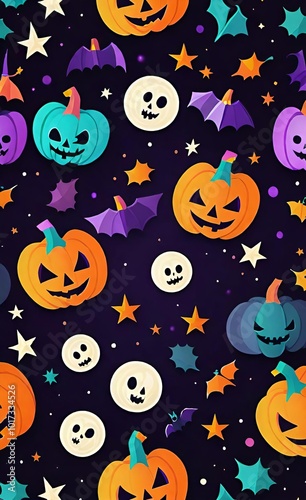 colorful halloween background