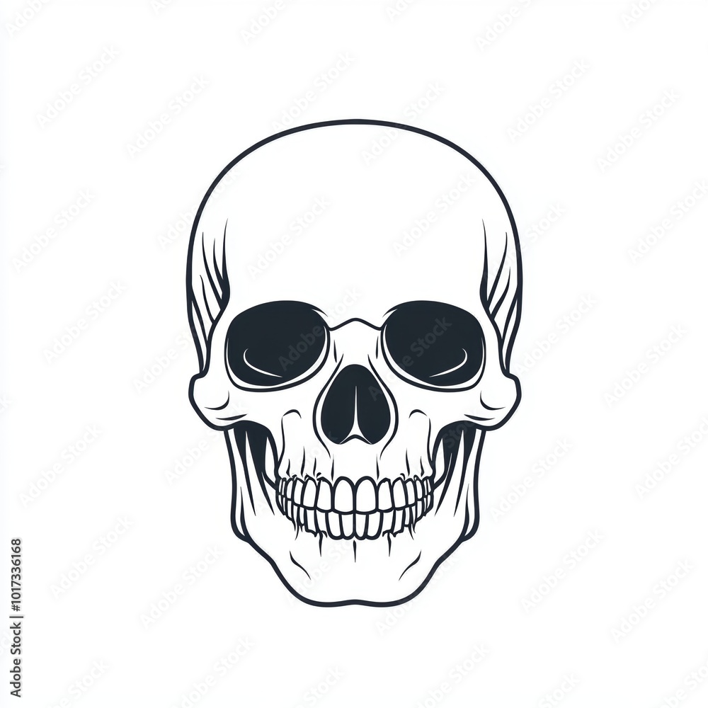 Fototapeta premium Closeup view of skull. The decoration element for Halloween.