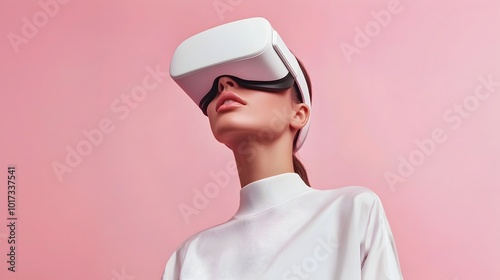 Sleek and futuristic virtual reality skincare test session featuring glowing holographic displays of product trials and treatments in a high tech modern spa like setting