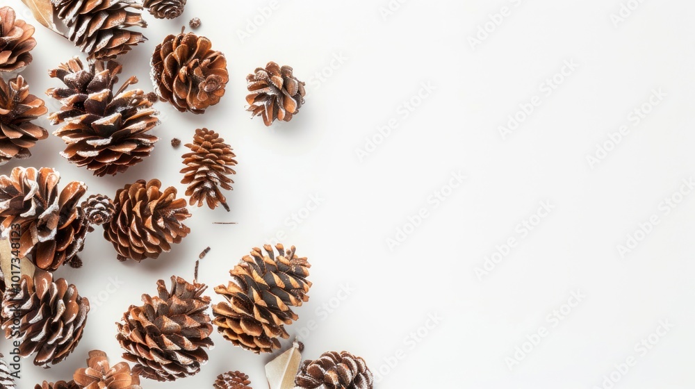 Pine Cones on a White Background Pine Cones on a White Background