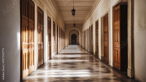 Long Corridor with Doors