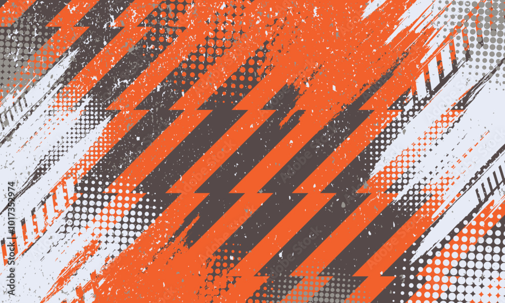 Zigzag pattern background with abstract grunge brush strokes for sublimation jersey