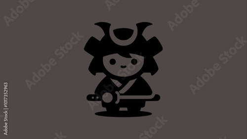 logo samurai cute mini