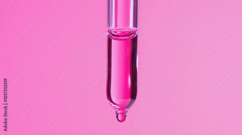 A macro shot of a face serum dropper dispensing a clear liquid onto a smooth, flawless skin surface with a minimalist background, ideal for luxury skincare promotions. A macro shot of a face serum dropper dispensing a clear liquid onto a smooth, flawless skin surface with a minimalist background, ideal for luxury skincare promotions.