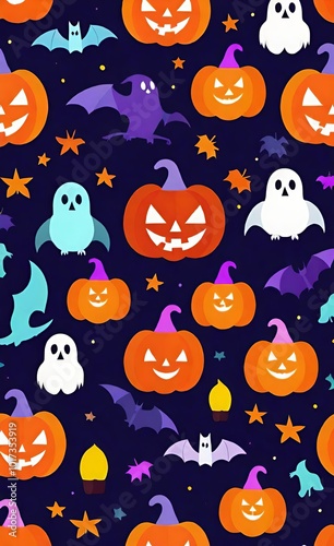 halloween seamless background