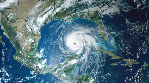 Aerial View of Hurricane Helene Over Florida: Satellite Perspective