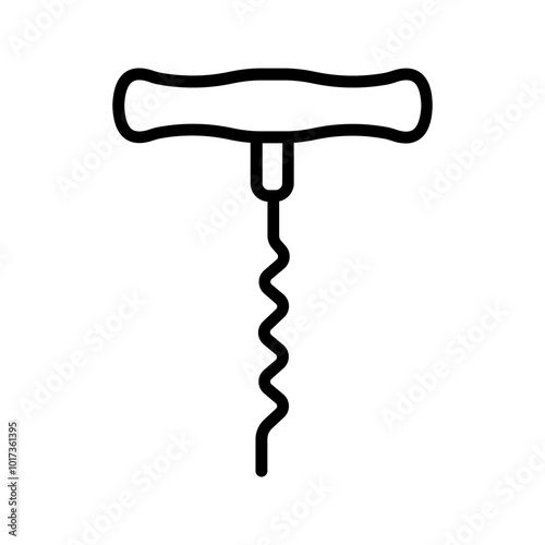 Corkscrew icon. sign for mobile concept and web design color editable