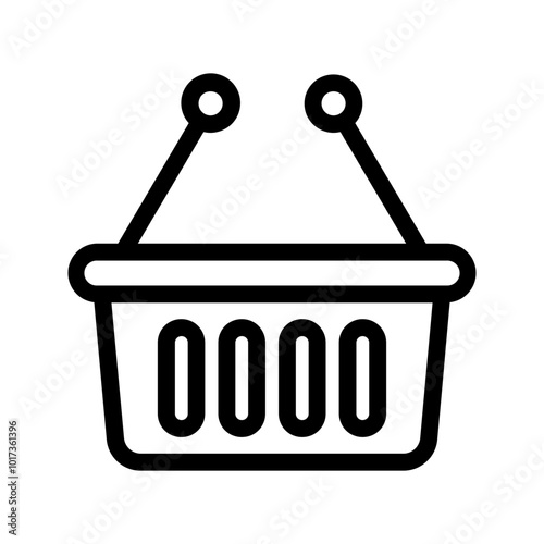 shopping basket icon. Logo element illustration color editable