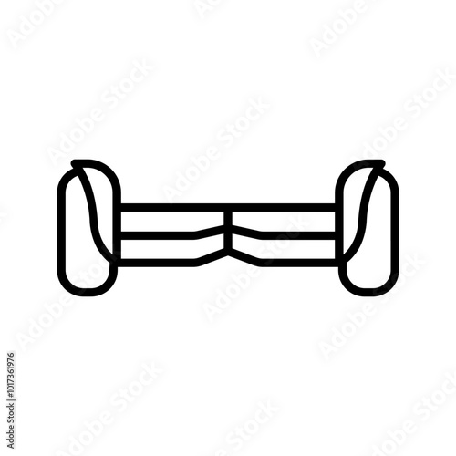 Hoverboard icon. balancing scooter sign color editable