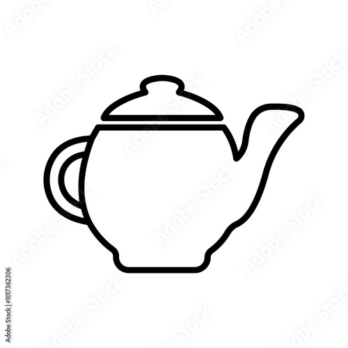 Teapot icon. sign for mobile concept and web design color editable