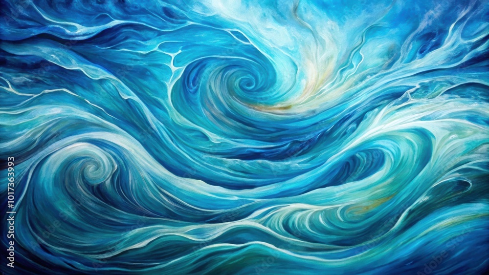Abstract painting of swirling blue lines representing the depths of the ocean , ocean, depths, underwater, abstract, art, blue Abstract painting of swirling blue lines representing the depths of the ocean , ocean, depths, underwater, abstract, art, blue