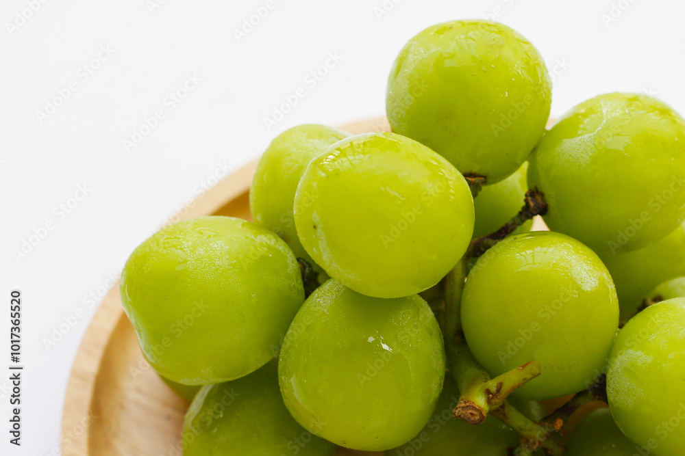 Shine muscat grape on white background. Shine muscat grape on white background.