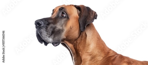 Purebred Great Dane Dog Isolated On White Background photo