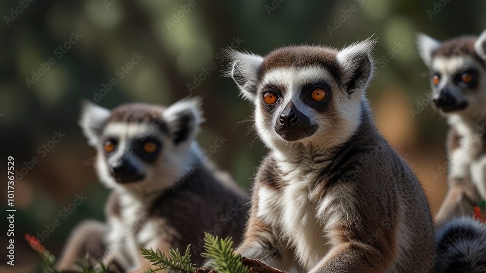 Group of ring-tailed lemur Group of ring-tailed lemur