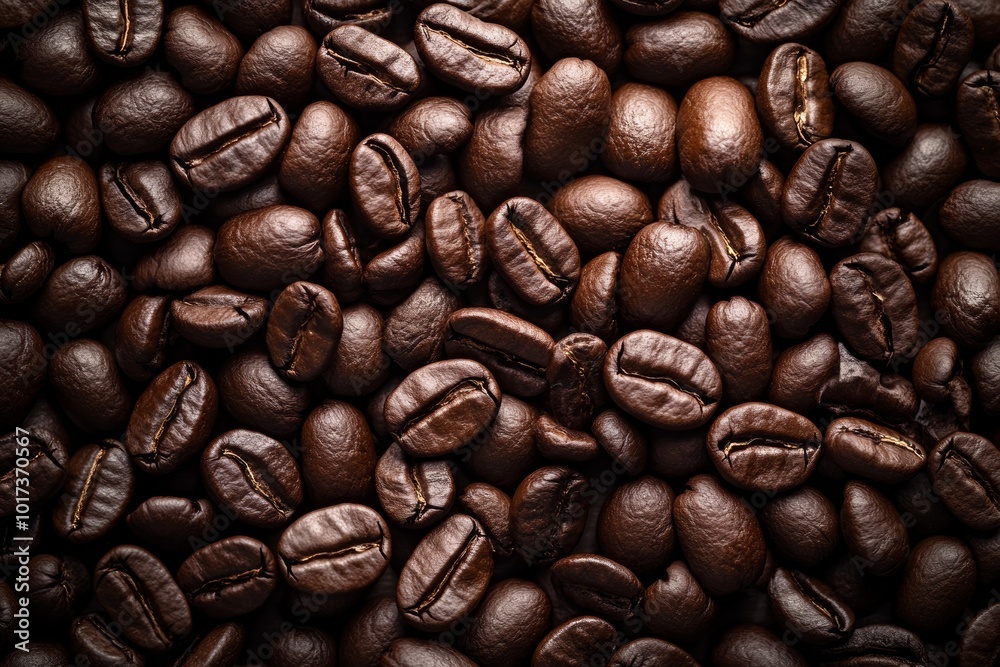 Obraz premium Close-up of Roasted Coffee Beans.