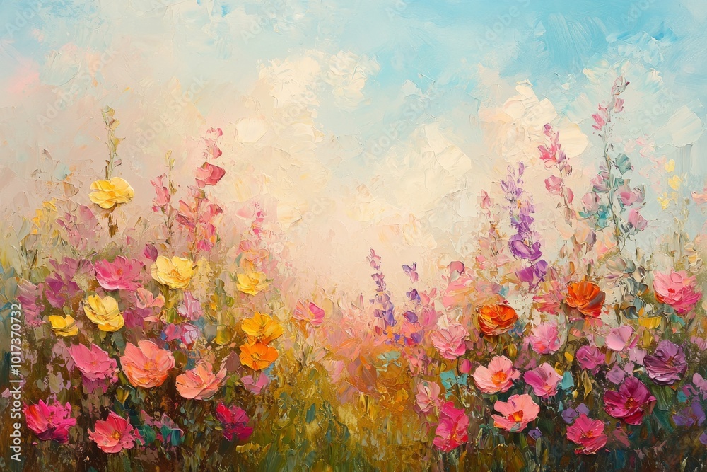 Obraz premium Abstract oil painting illustration background created with Generative AI