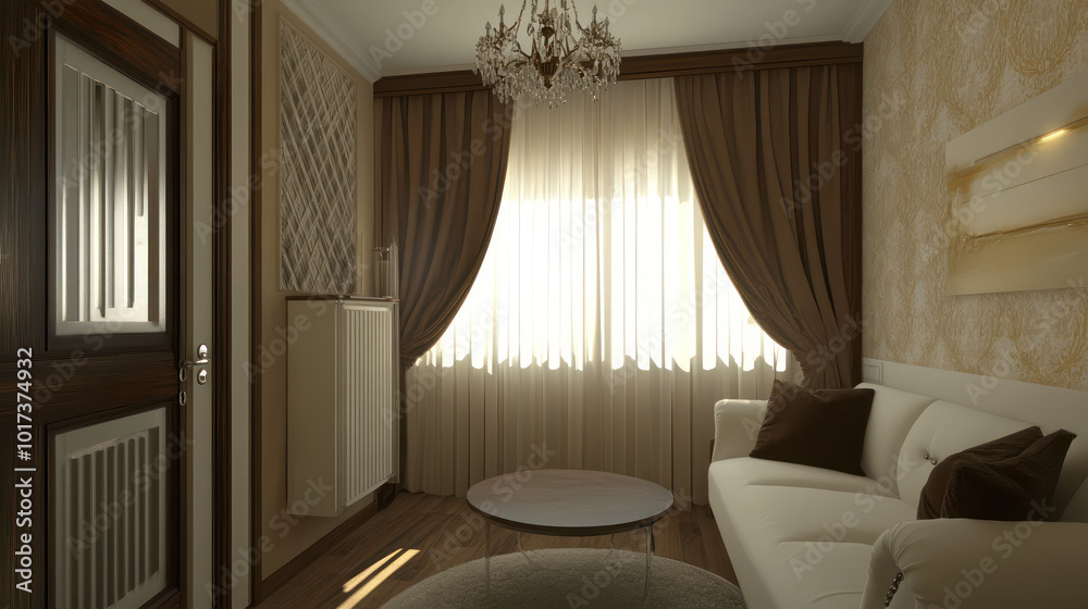 A photo of the interior design for a small living room A photo of the interior design for a small living room