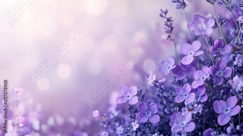 a bunch of purple flowers that are in the grass