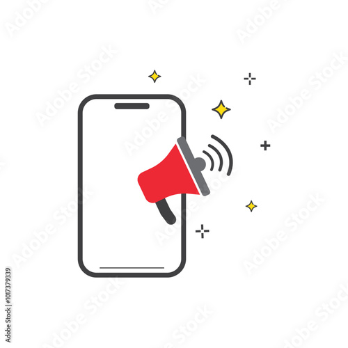 Smartphone with megaphone