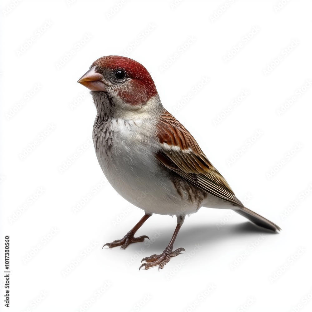 Finch Bird on a White Background Finch Bird on a White Background