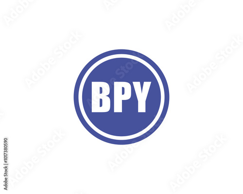 BPY logo design vector template. BPY