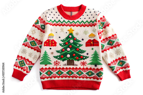 Beautiful Christman sweater, isolated on white background