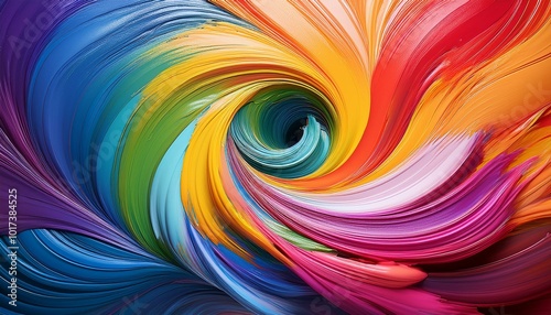 Abstract colorful swirl art