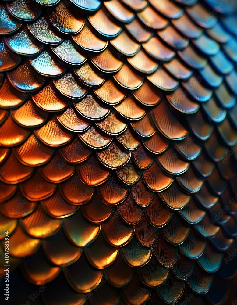 Shiny scales of a fish Shiny scales of a fish