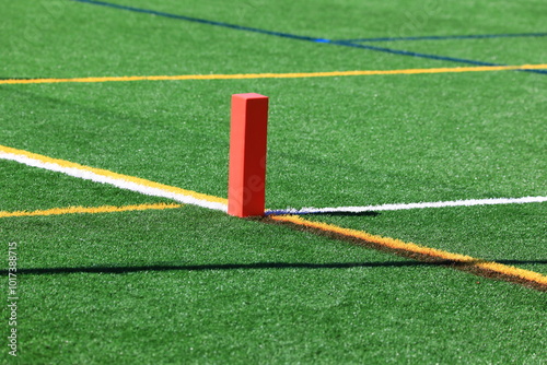 Pylon marker on a sports field