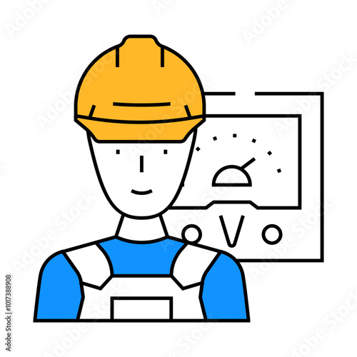 maintenance electrician repair worker line icon vector. maintenance electrician repair worker sign. isolated symbol illustration