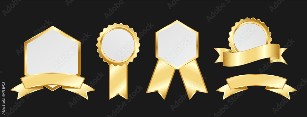 Golden Ribbon and Badge Collection for Premium Awards and Certificates
Golden Ribbon and Badge Collection for Premium Awards and Certificates