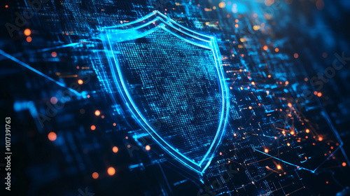 shield  protection for security data technology concept